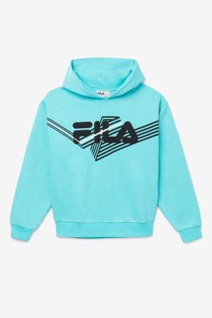 FILA Waldo Hoodies Blue / Turquoise / Black,Mens Clothing | CA.YVWKIX054